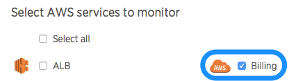 aws billing checkbox 