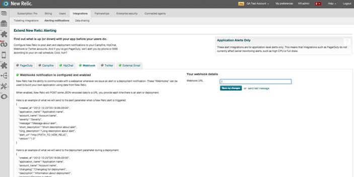 Extend New Relic Alerting screen