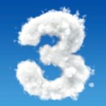cloud in shape of number 3