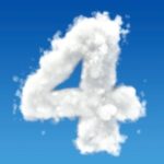 cloud in shape of number 4