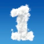 cloud in shape of number 1