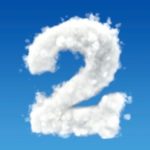 cloud in shape of number 2