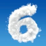 cloud in shape of number 6