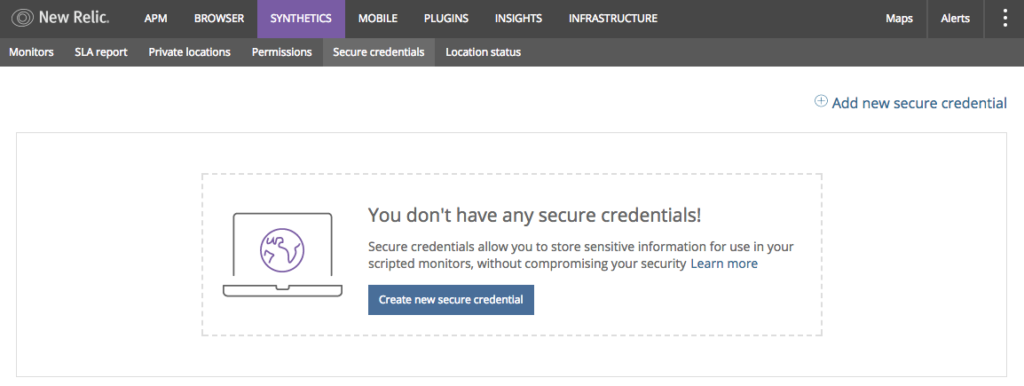 set up a new secure credential
