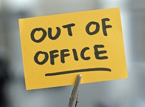 out of office message